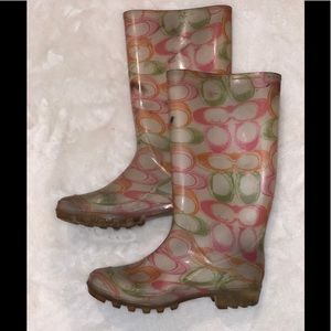 Coach rain boots